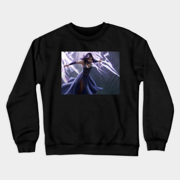 Lightning Mage Crewneck Sweatshirt by Bram Willemot